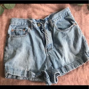 High Waist Cuffed Shorts